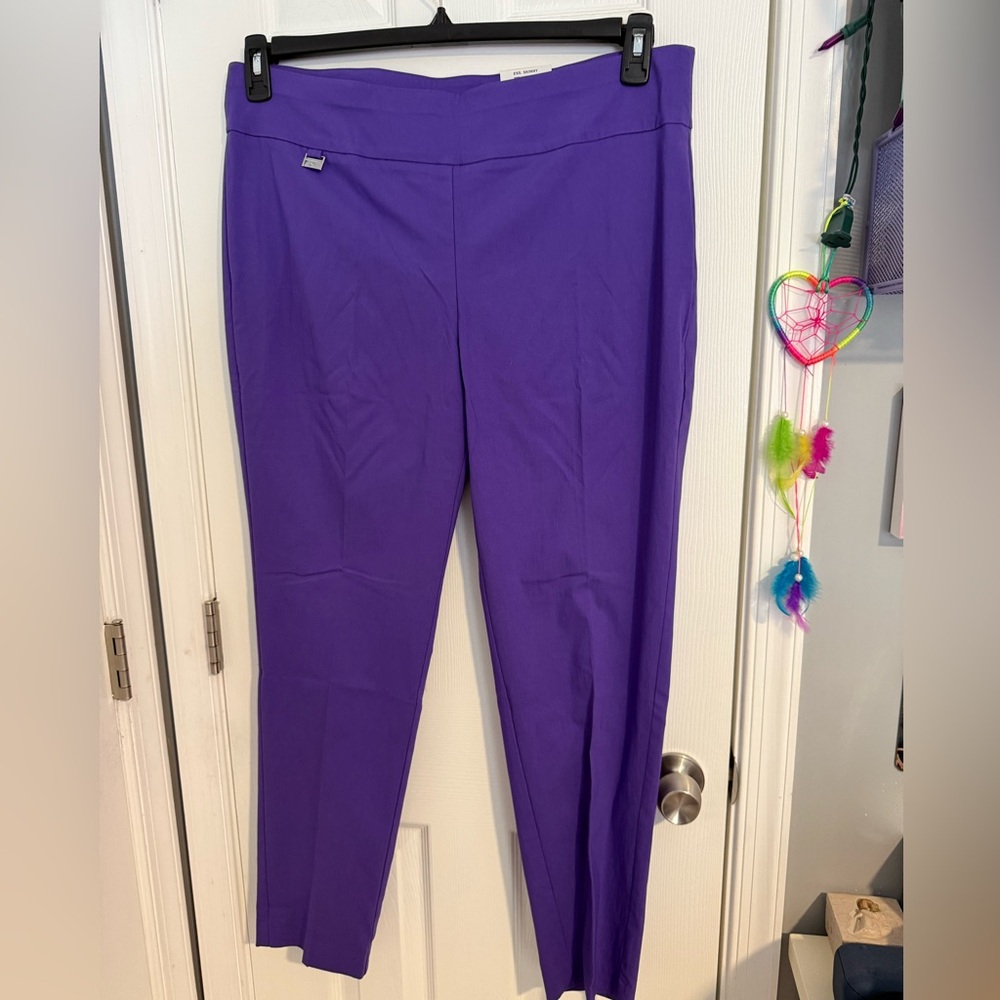 Alfani Women's Vibrant Purple Straight Leg Pants
